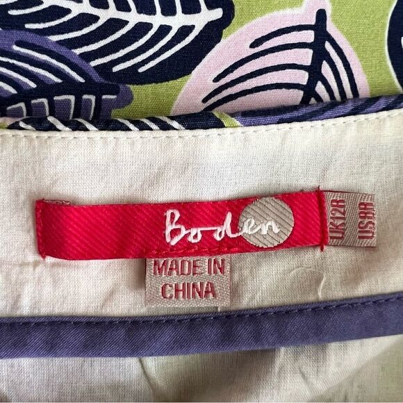 Boden Womens 8 Leaf Print A Line Skirt - Picture 7 of 10